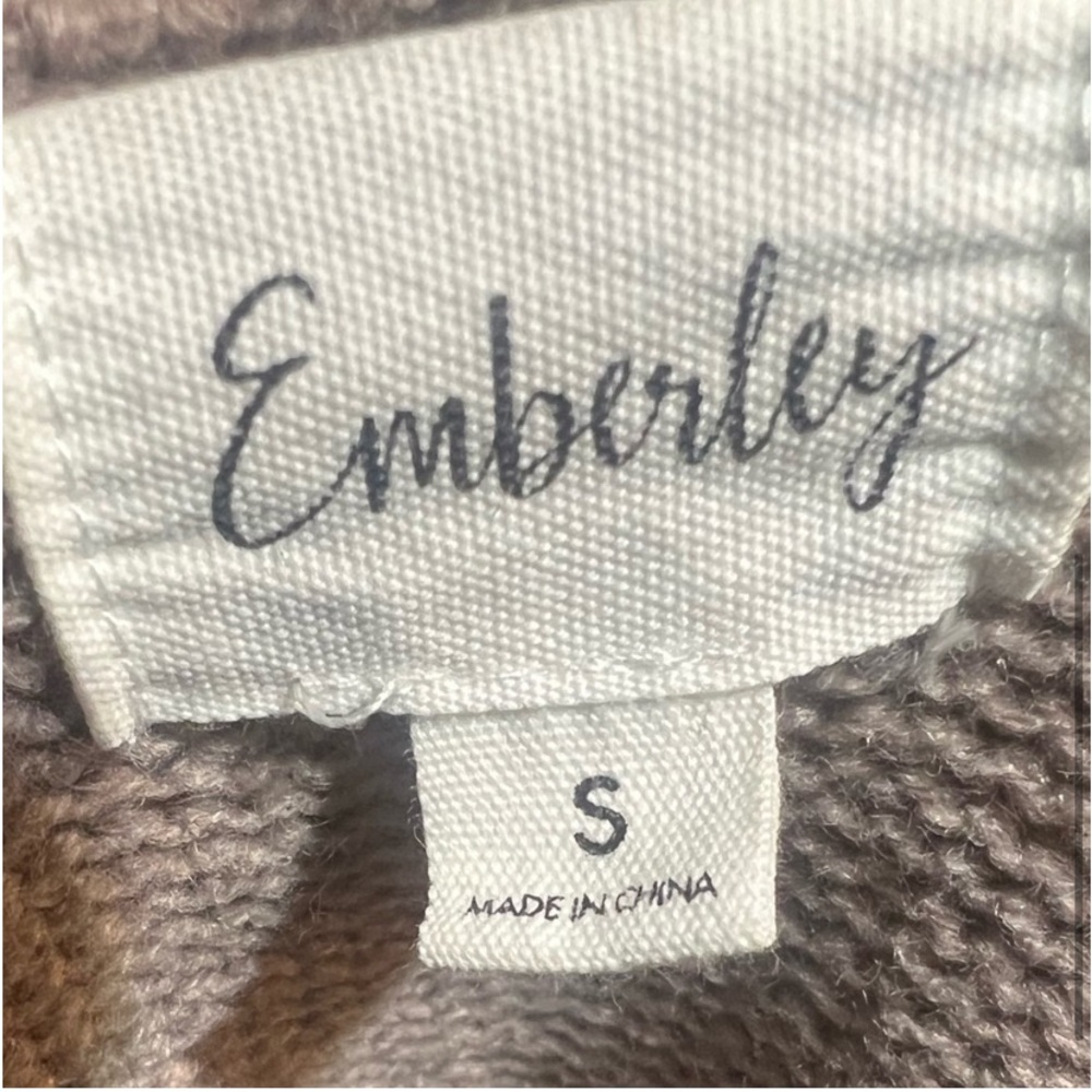 Emberley Taupe Striped Colorblock Sweater - Picture 4 of 4